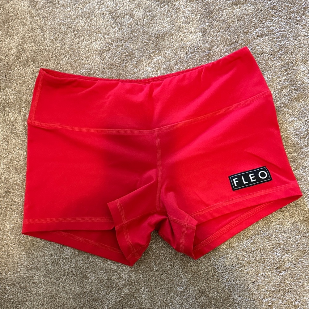 Fleo Vibrant Red Athletic Shorts